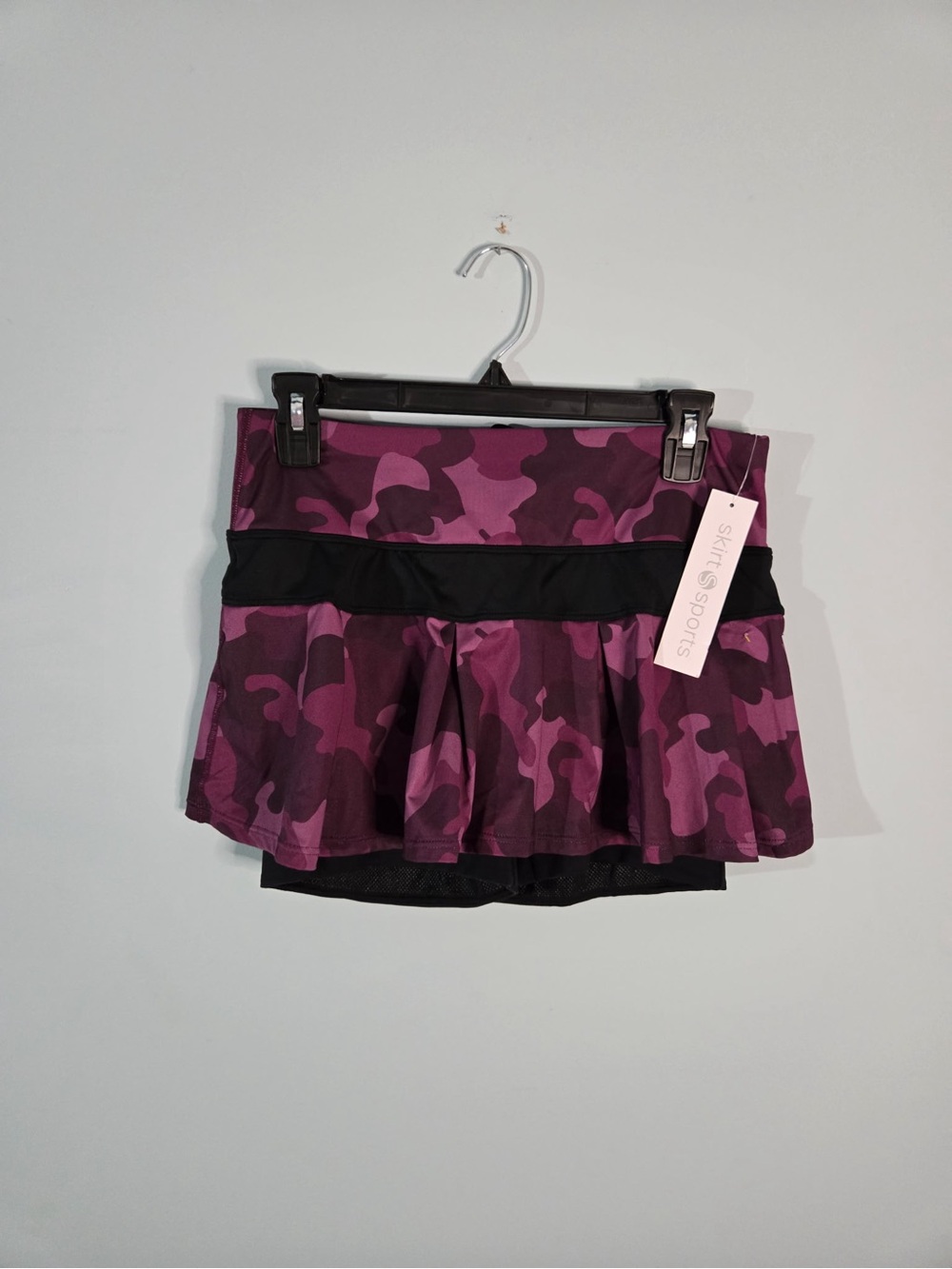 SkirtSports Purple Camo Flared Tennis Skirt with Black Waistband